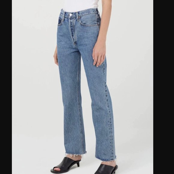 AGOLDE Relaxed Boot Mid-Rise Jeans Washed Denim Size 32 - Picture 2 of 5